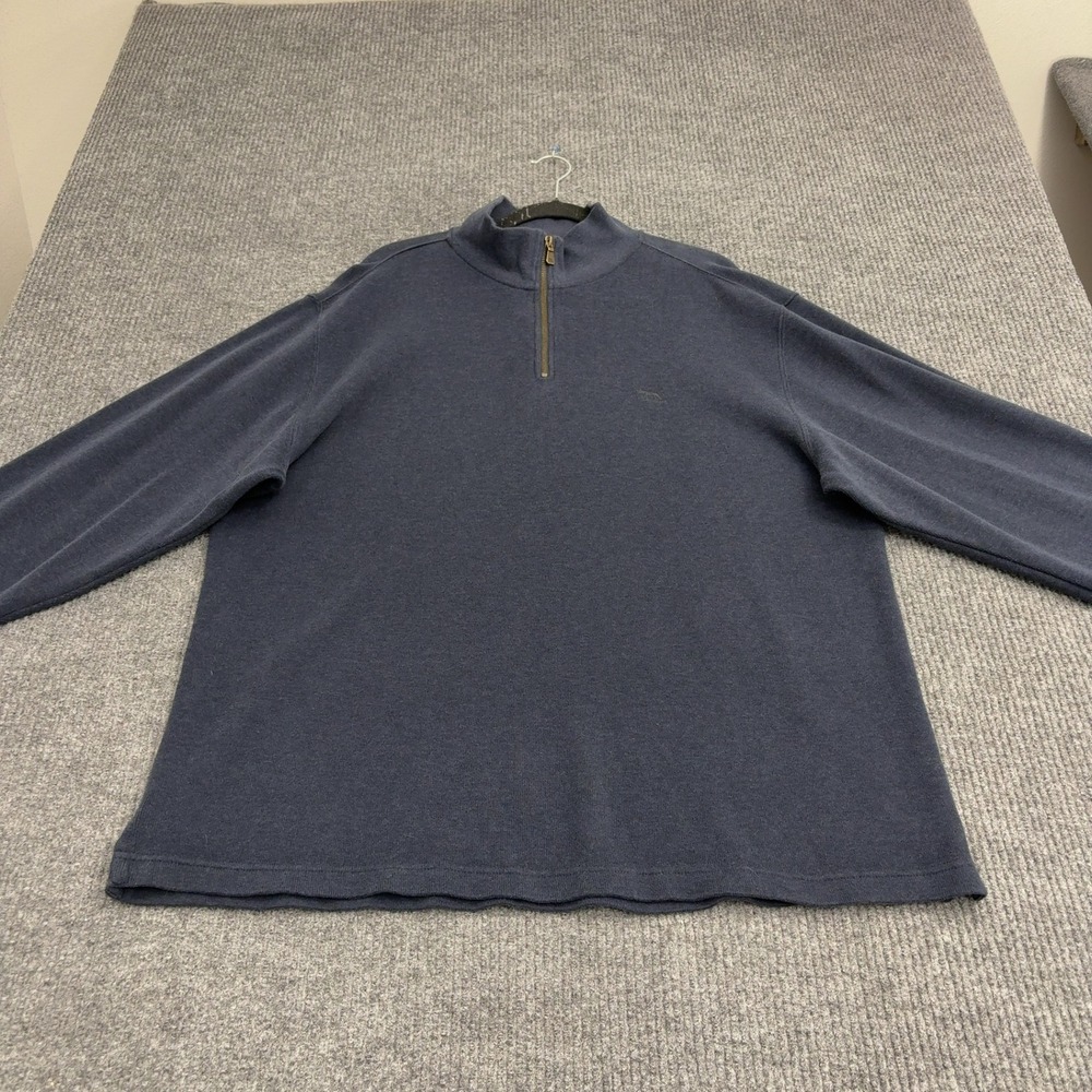 Rodd & Gunn Pullover Mens 3XL Blue Australian Cotton Quarter Zip Classic Casual